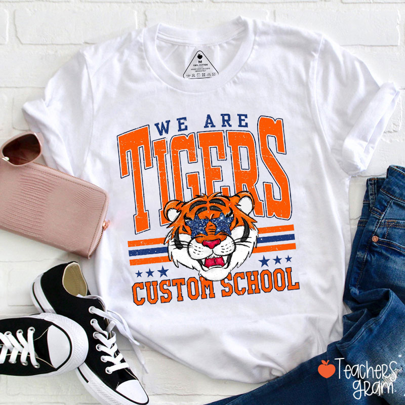 Personalized We Are Mascot School Teacher T-Shirt