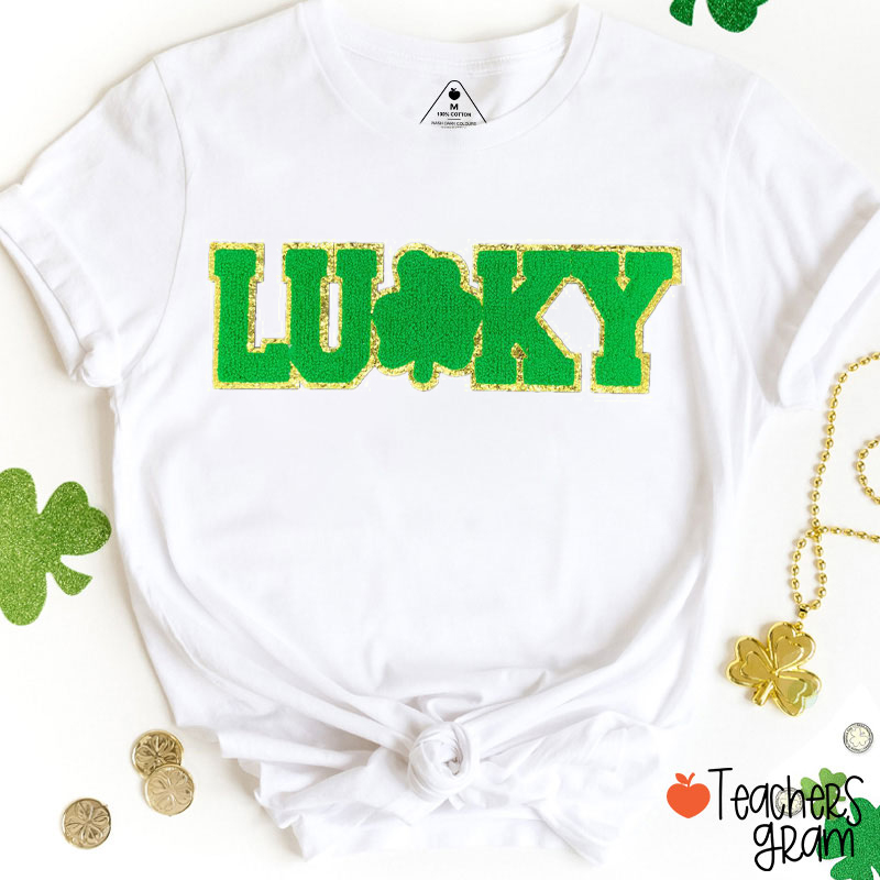 Luck Shamrock St. Patrick's Day Teacher T-Shirt