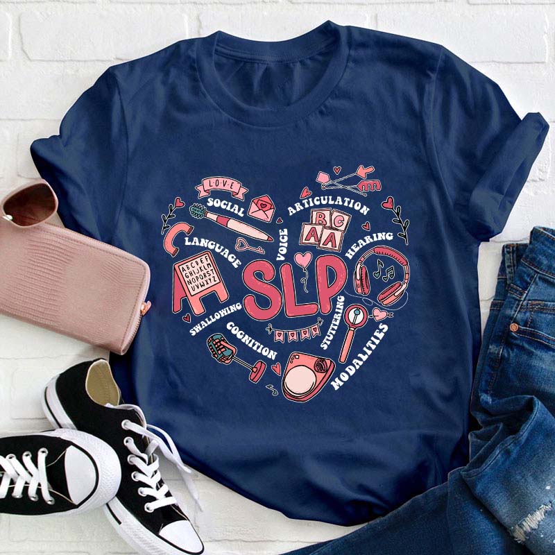 Slp Heart Teacher T-Shirt