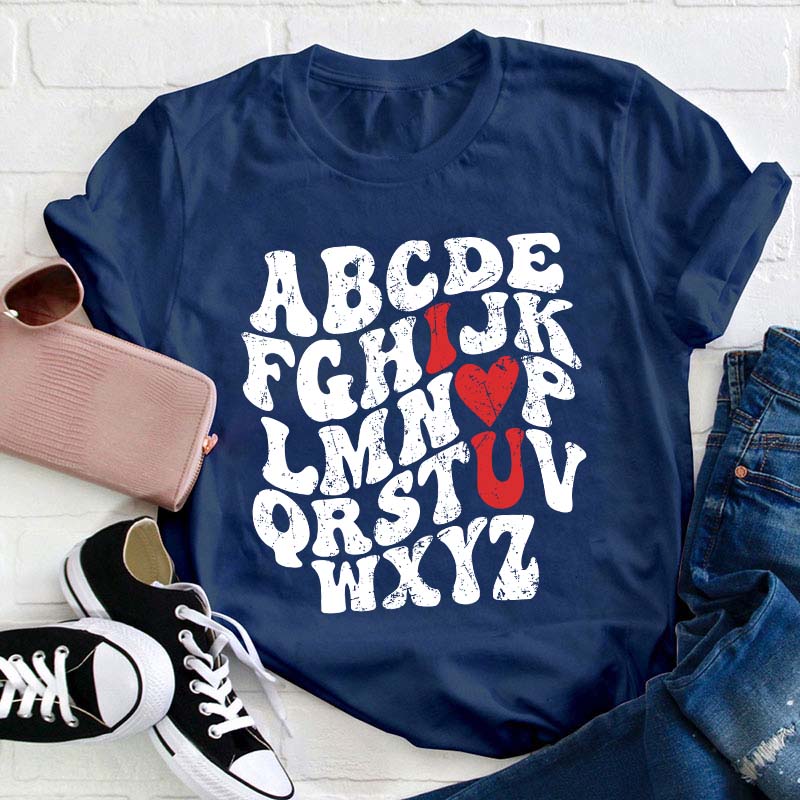 Alphabet I Love You Teacher T-Shirt