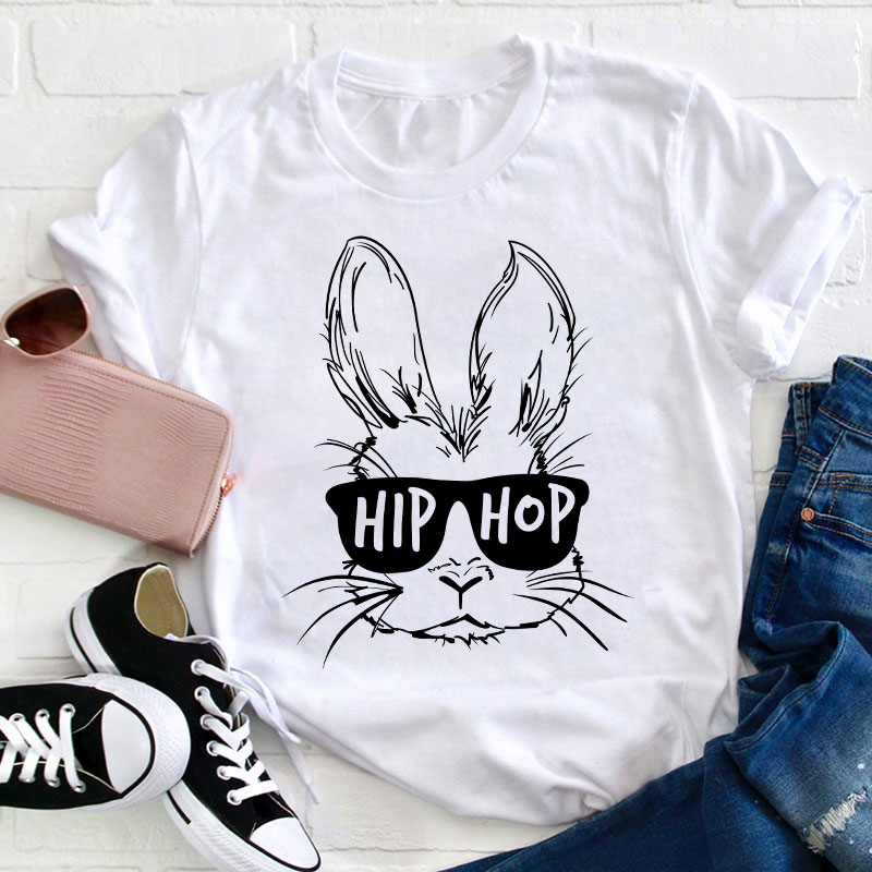 Hip Hop Bunny Teacher T-Shirt