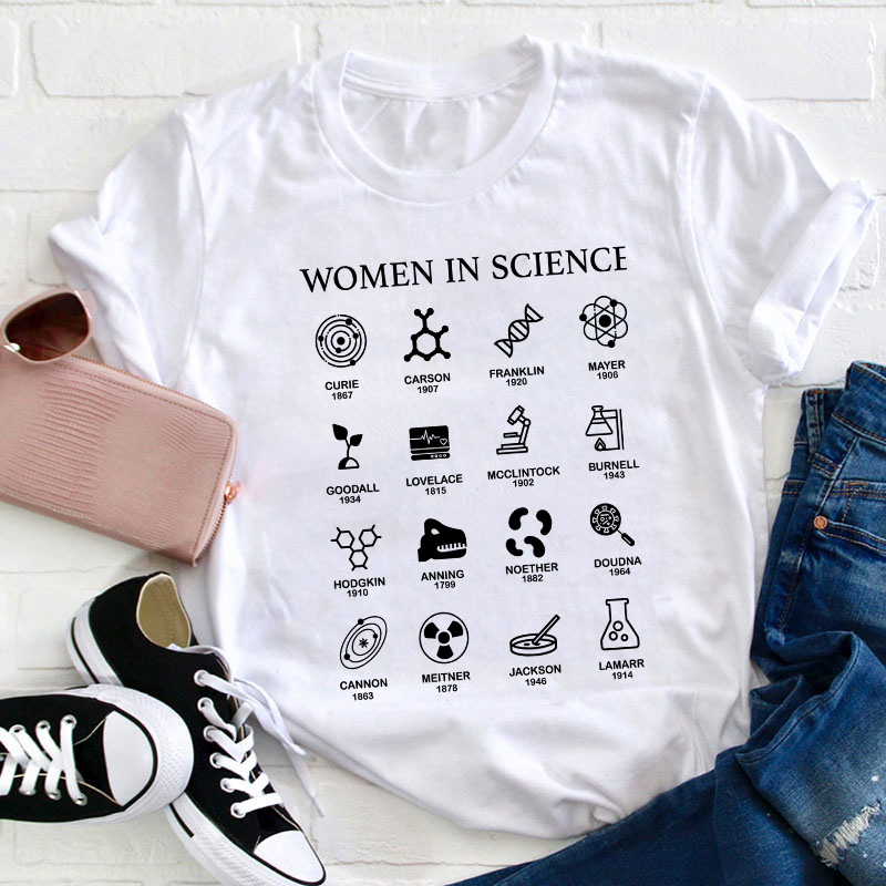Women in Science Teacher T-Shirt
