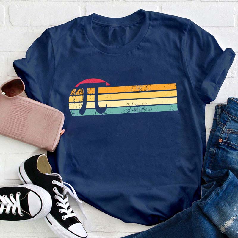 Retro Pi Teacher T-Shirt