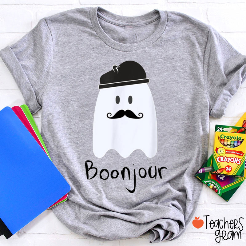 Boonjour Cute Ghost French Teacher T-Shirt