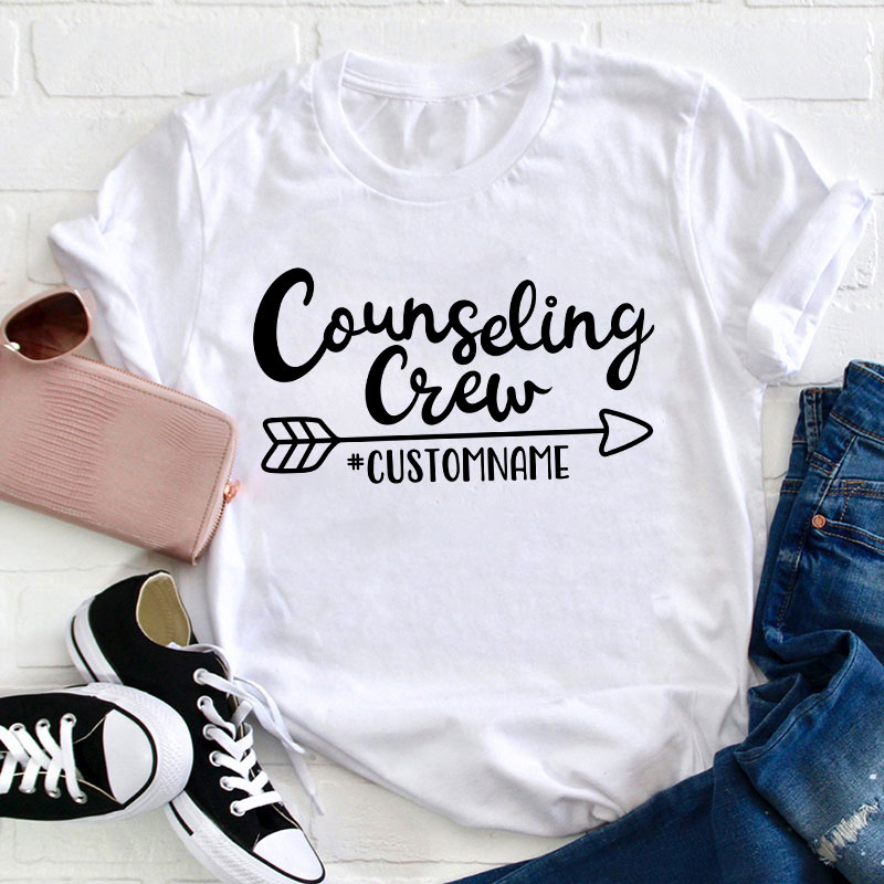 Personalized Counseling Crew Teacher T-Shirt