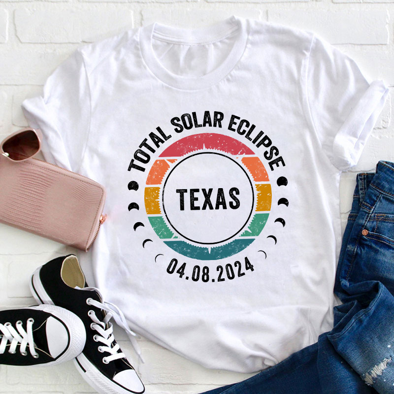Personalized Total Solar Eclipse Teacher T-Shirt