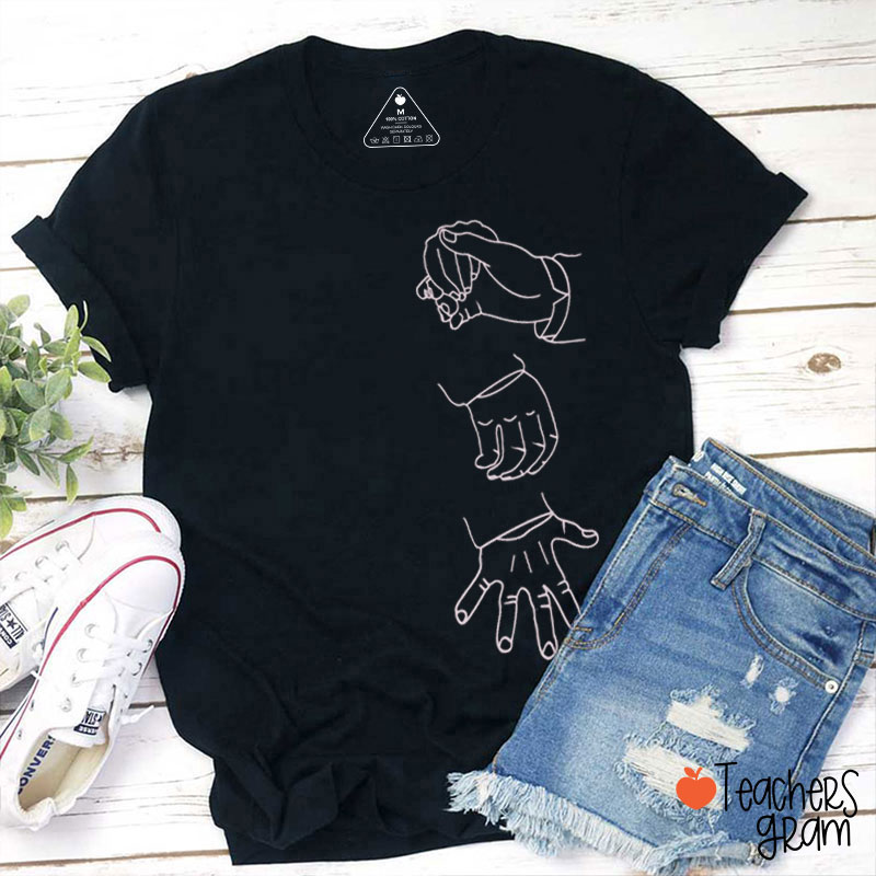 Pride And Prejudice Mr Darcy Hand Teacher T-Shirt