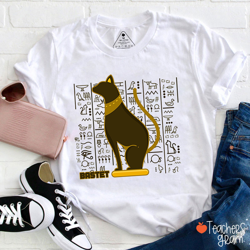 Bastet Ancient Egypt Cat God Teacher T-Shirt