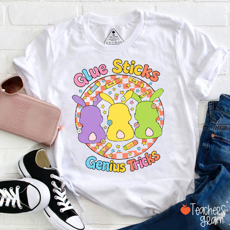 Glue Sticks Genius Tricks Teacher T-Shirt