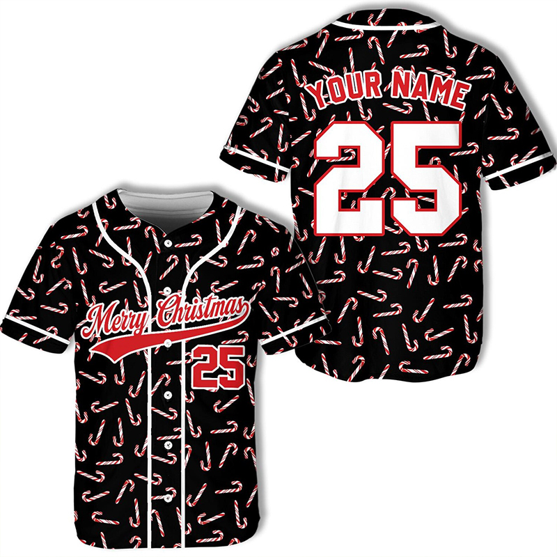 Personalized Name And Number Christmas Vibes Teacher Baseball Jersey