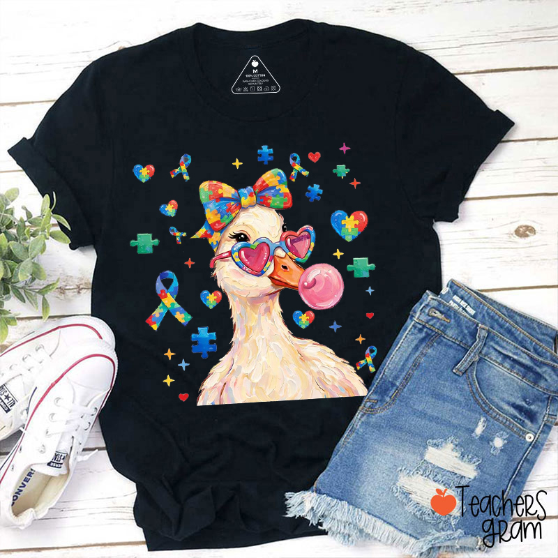 Autism Goose Teacher T-Shirt