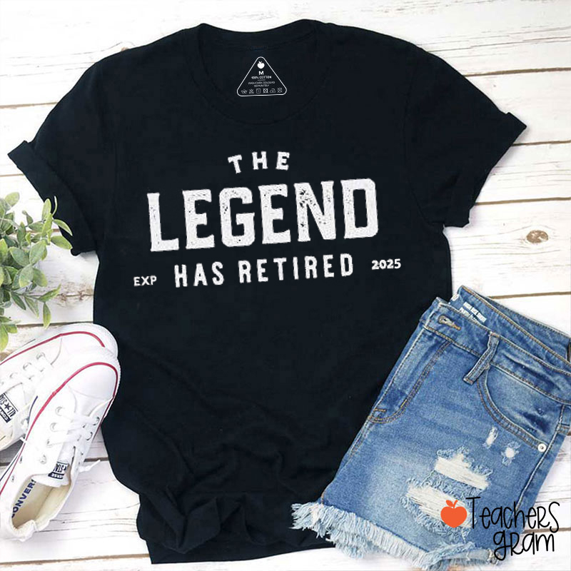 Personalized Year The Legend Has Retired Teacher T-Shirt