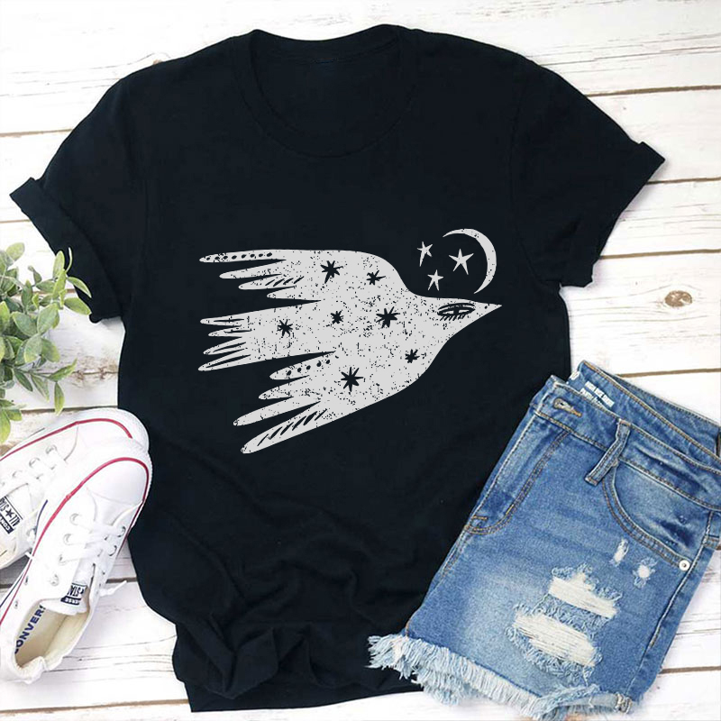 Celestial Bird Flying Bird Teacher T-Shirt