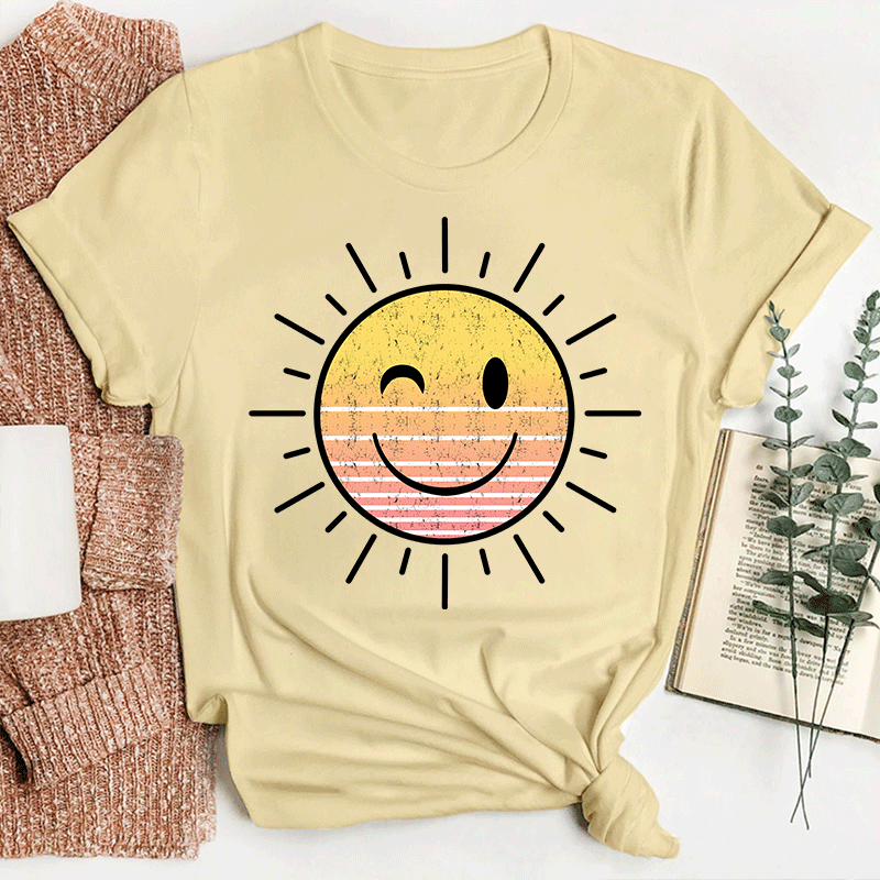 Sunshine Smiley Face Teacher T-Shirt