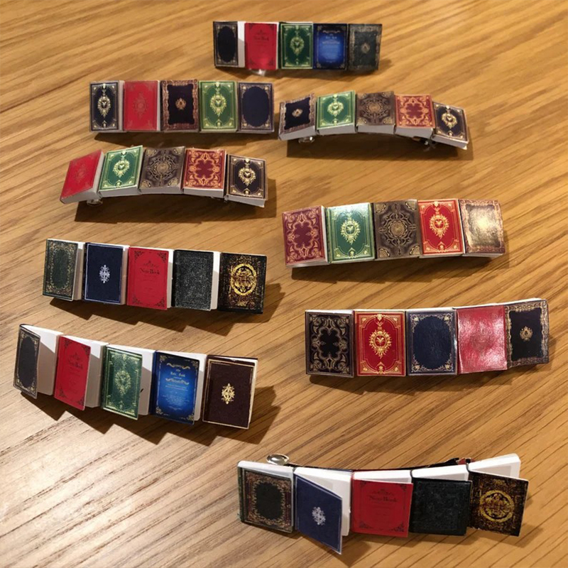 Miniature Book Hair Clip Barrette Teacher