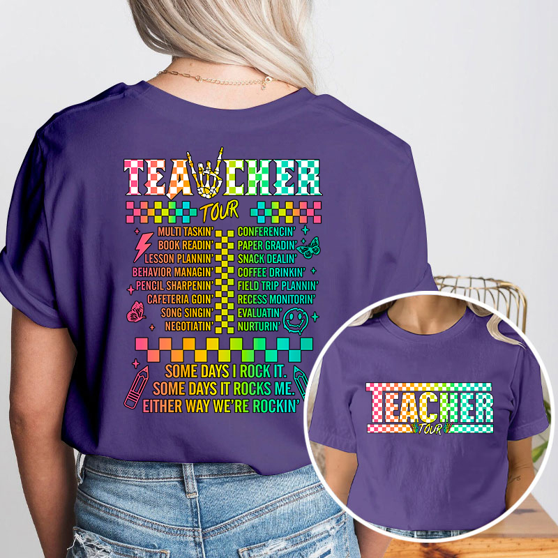 Teacher Tour Teacher Two Sided T-Shirt