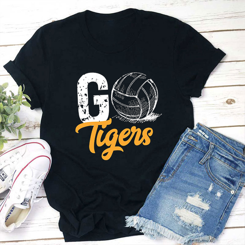 Personalized School Mascot Go Football Teacher T-Shirt