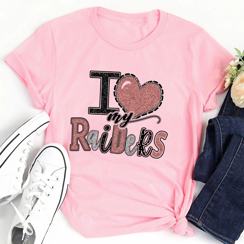 Personalized I Love My Team Team Spirit Teacher T-Shirt