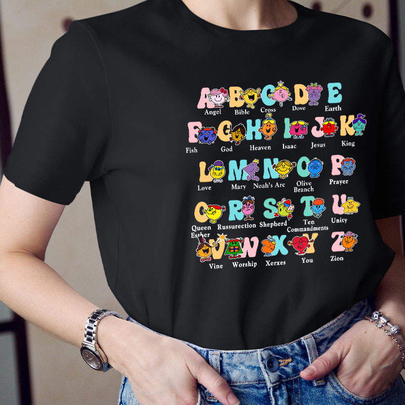 Alphabet Little Miss Teacher T-Shirt