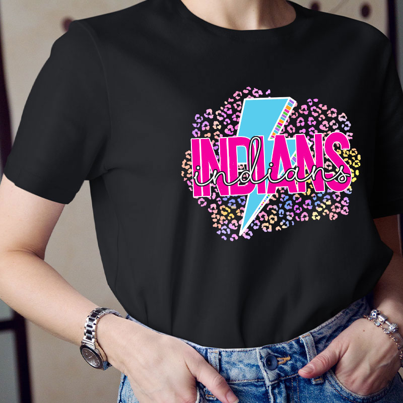 Personalized School Mascot Double Font Design Teacher T-Shirt