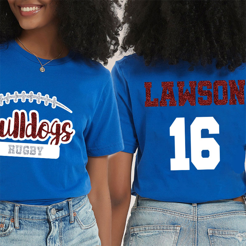 Personalized  Mascot And Name Go Warriors Teacher Two Sided T-Shirt