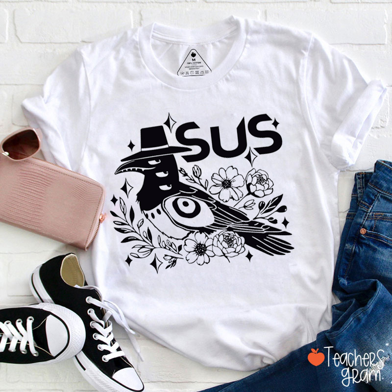 SUS Demon Bird With Hat Teacher T-Shirt