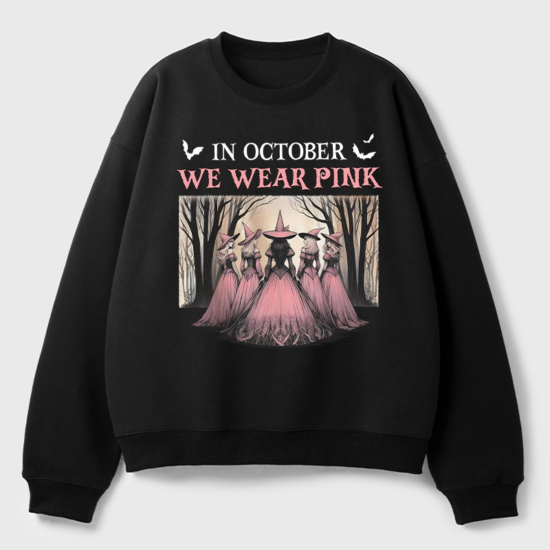 October Pink Witches Teacher Fleece Sweatshirt