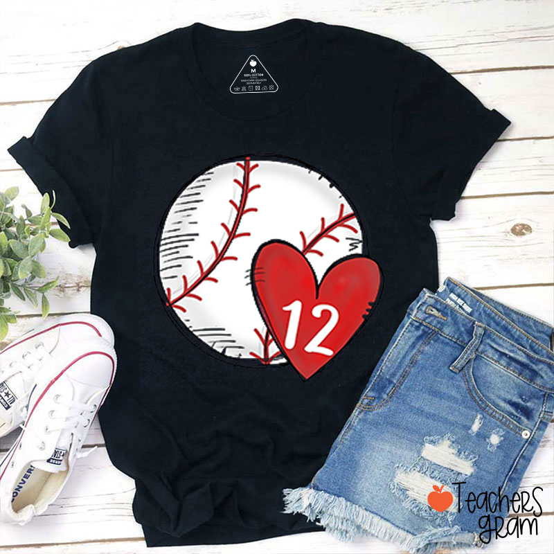 Personalized Sport And Number Teacher T-Shirt