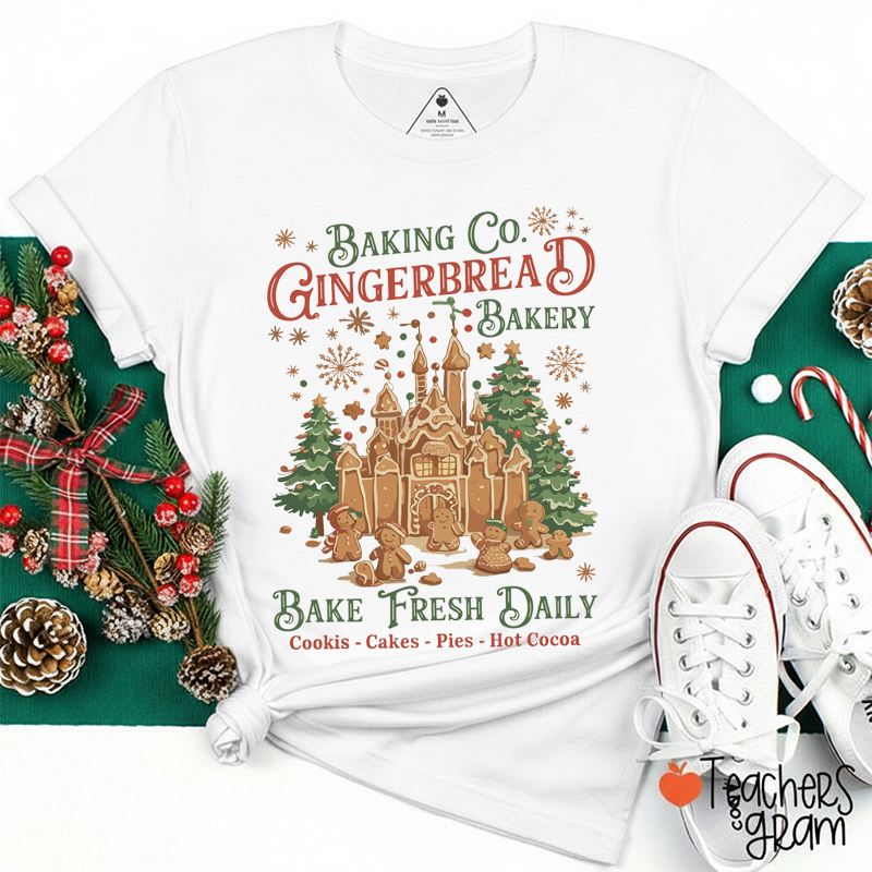 Baking Co Gingerbread Bakery Teacher T-Shirt