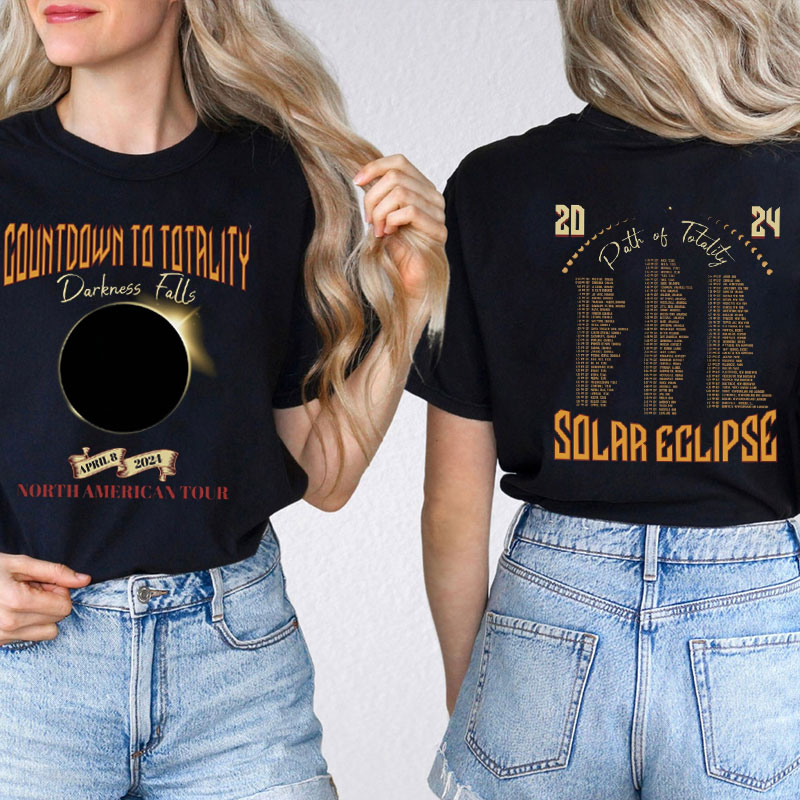 Countdown To Totality Teacher Two Sided T-Shirt