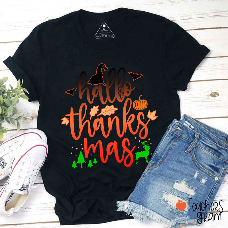 Hallothanksmas Teacher T-Shirt
