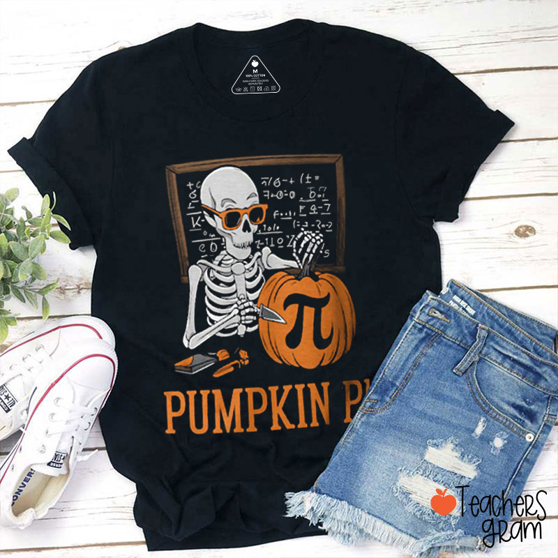 Pumpkin Pi Halloween Teacher T-Shirt