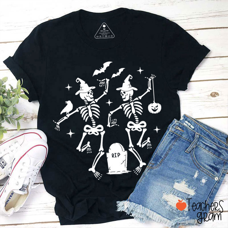 Dance Skeleton Halloween Teacher T-Shirt