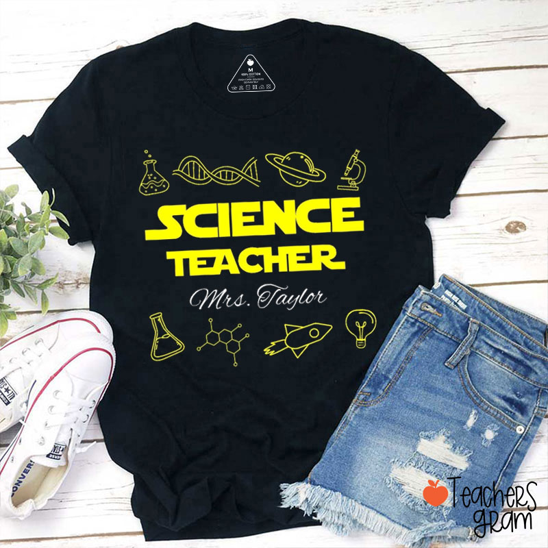 Personalized Science Space Teacher T-Shirt