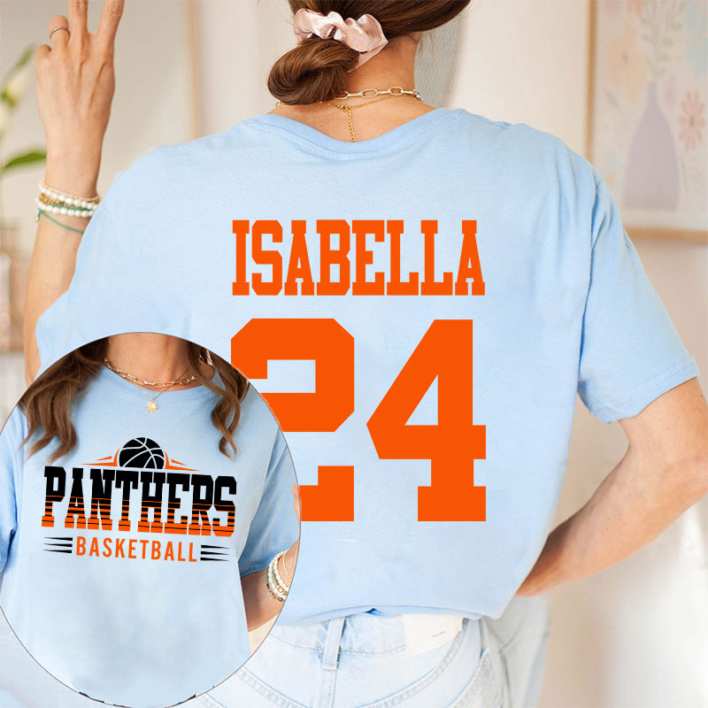 Personalized Mascot And Sport Go Game Day Teacher Two Sided T-Shirt