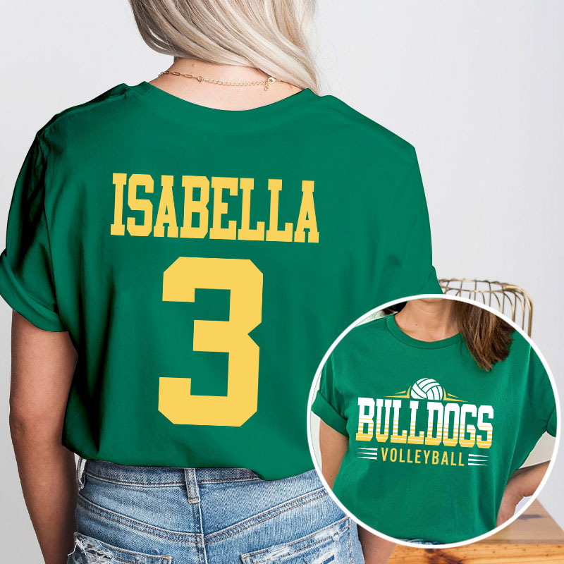 Personalized Mascot And Sport Go Game Day Teacher Two Sided T-Shirt