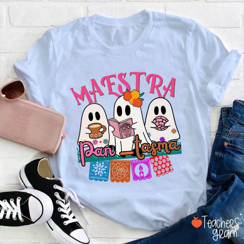 Cute Mexican Ghosts Spanish Teacher T-Shirt