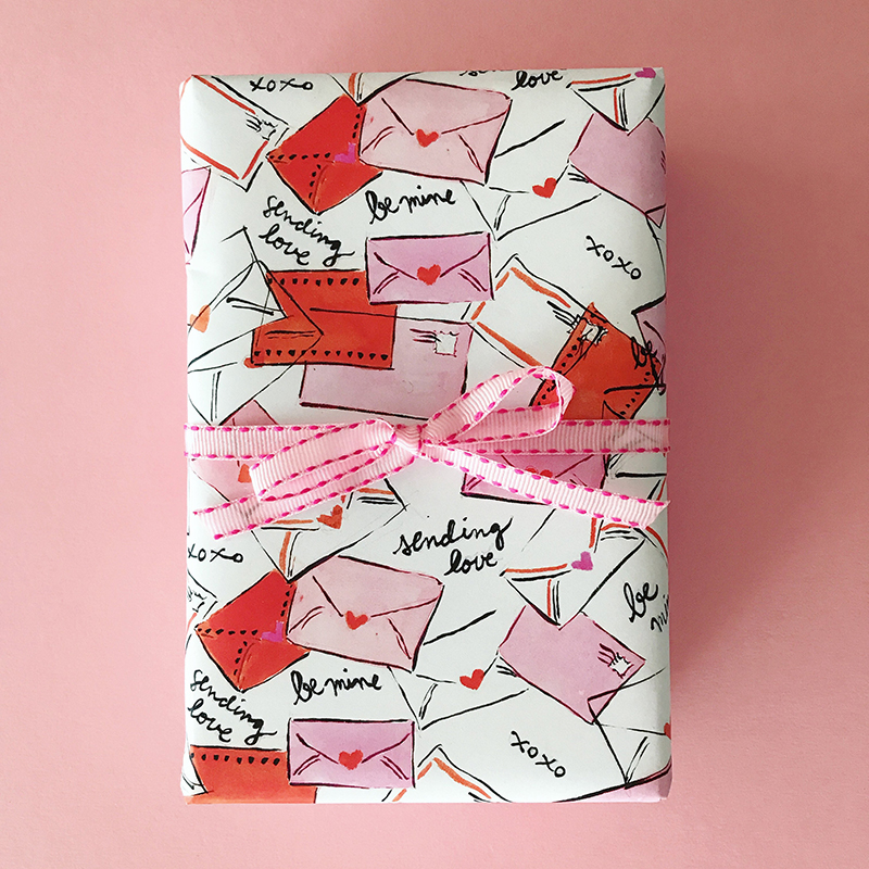 Letters To My Valentine Teacher Wrapping Paper
