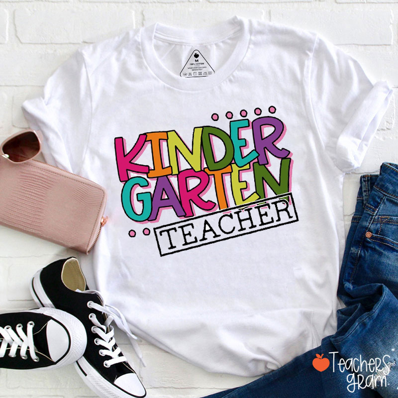 Personalized Grade Colorful Fonts Back To School Teacher T-Shirt