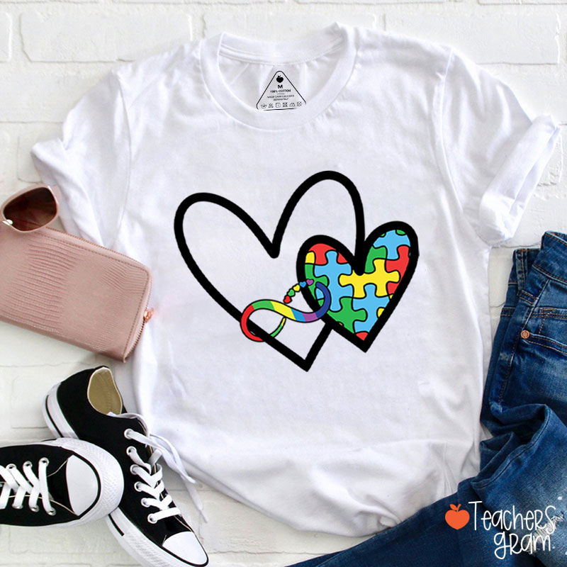 Autism Heart Teacher T-Shirt