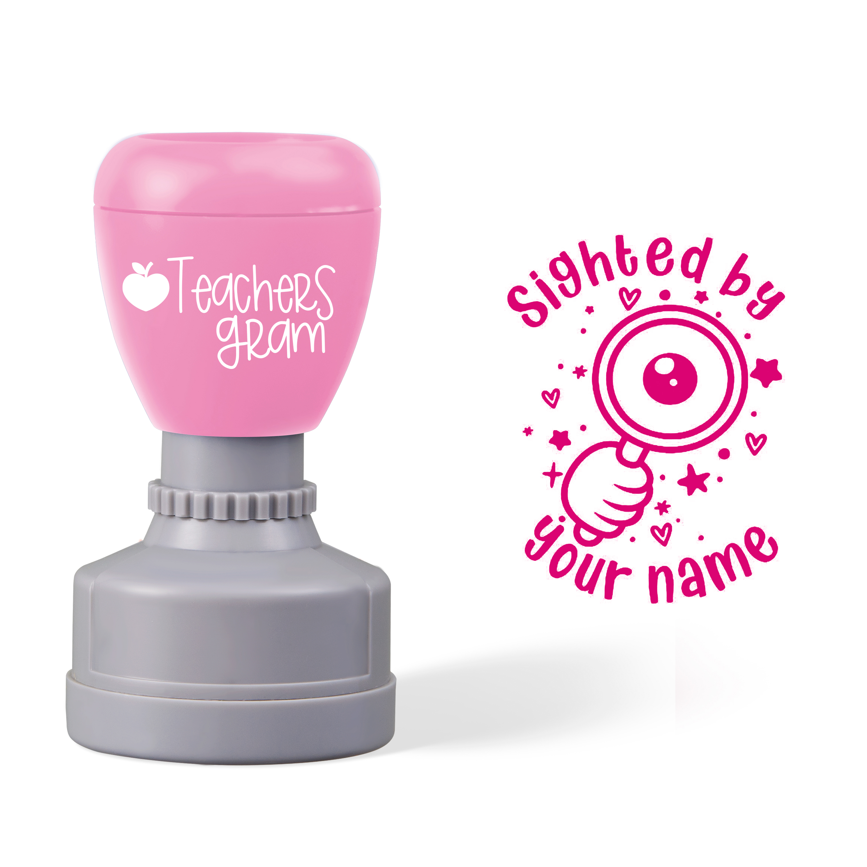 Personalized Name Dsighted By Teacher Stamp