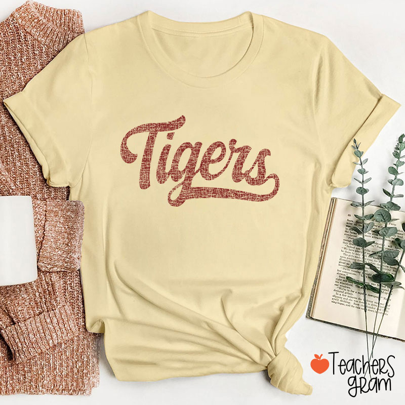 Personalized Mascot Comfort Colors Distressed Teacher T-Shirt