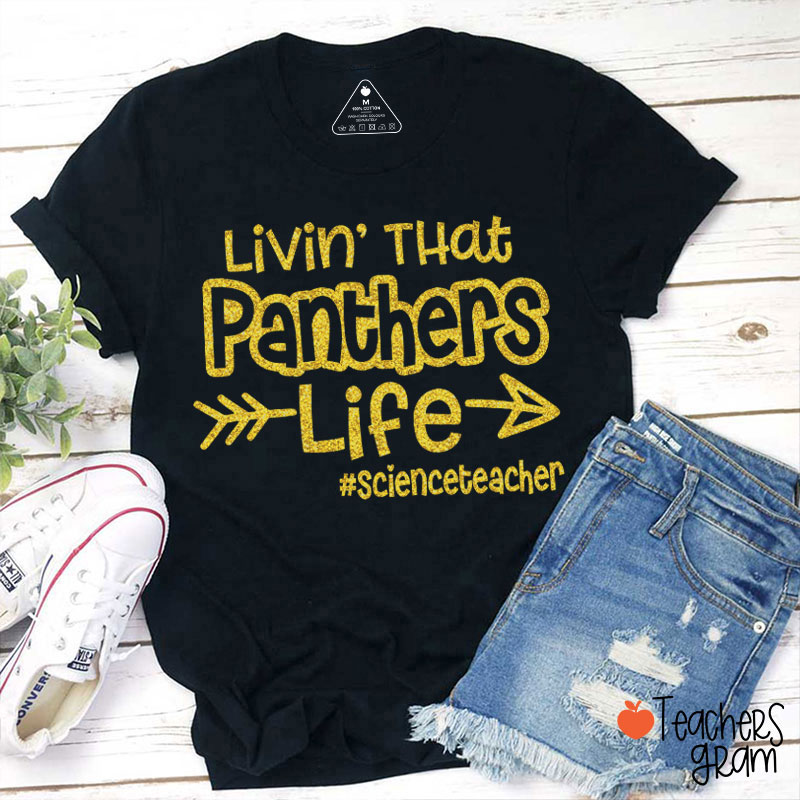 Personalized Mascot Livin' That Mascot Life Teacher T-Shirt