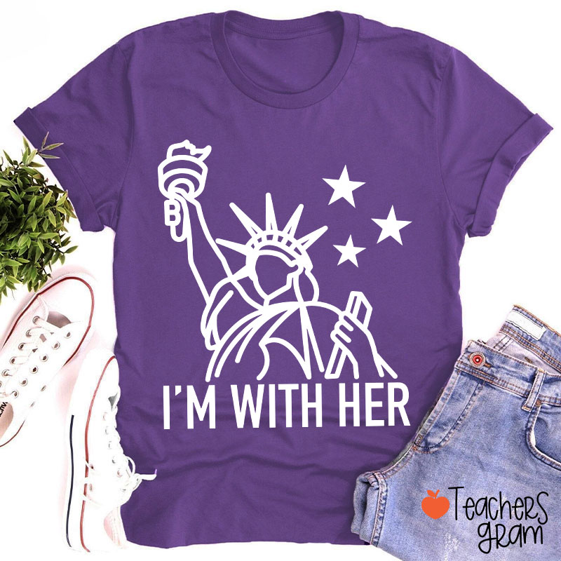 I'm With Her Teacher T-Shirt