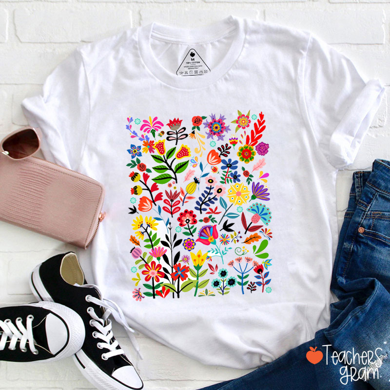 Girls Wildflower Teacher T-Shirt