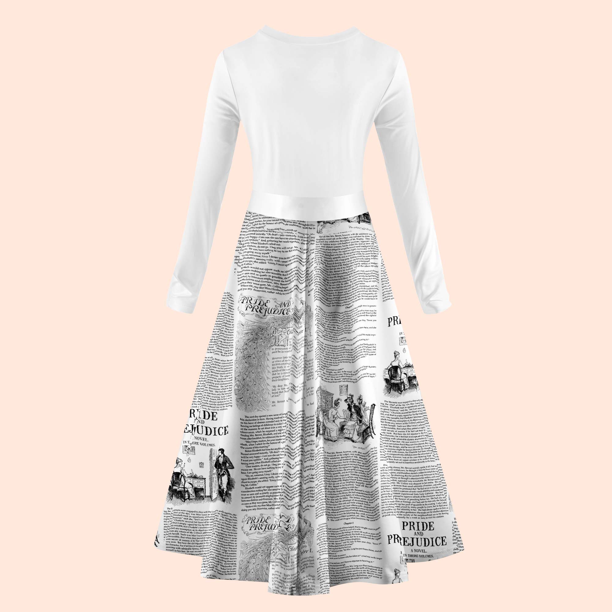 Retro Design Little Women Chapter Teacher Long Sleeve Dress