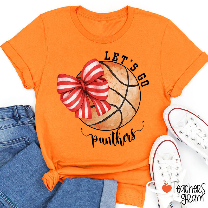 Personalized Sports And Mascot Let's Go Teacher T-Shirt