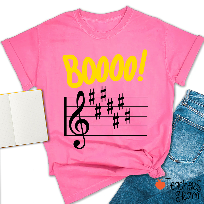 Boo Music Score Teacher T-Shirt
