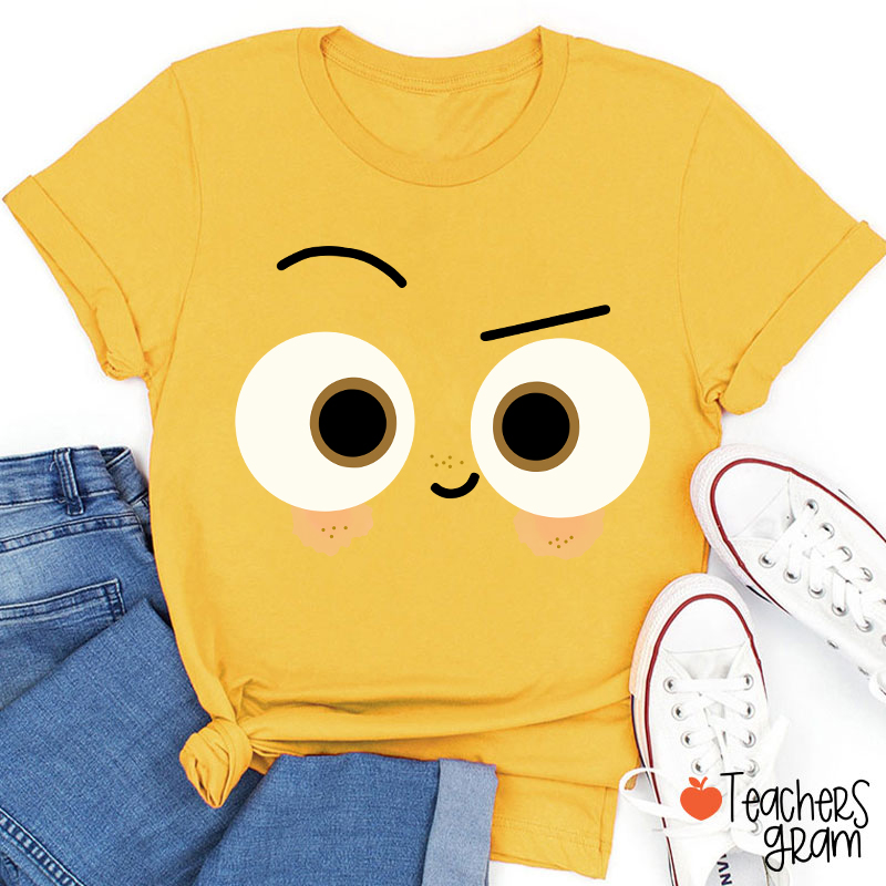 Personalized Cute Cartoon Character Teacher T-Shirt