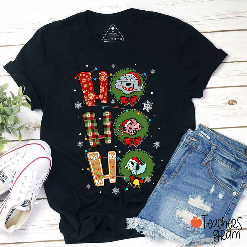 Ho Ho Ho Christmas Teacher T-Shirt